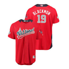 National League #19 Charlie Blackmon Home 2018 MLB All-Star Red Run Derby Jersey