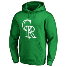 Colorado Rockies Kelly Green St. Patrick's Day White Logo Pullover Hoodie