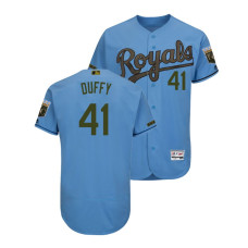 Kansas City Royals Light Blue #41 Danny Duffy Flex Base Jersey 2018 Memorial Day