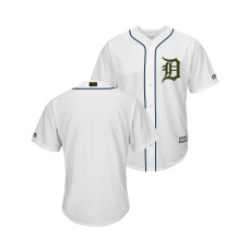 Detroit Tigers White Cool Base Jersey 2018 Memorial Day