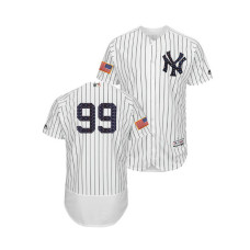 New York Yankees White #99 Aaron Judge 2018 Stars & Stripes Flex Base Jersey