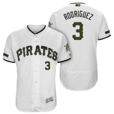 Pittsburgh Pirates #3 Sean Rodriguez White 2018 Home Alternate Authentic Collection Flex Base Jersey