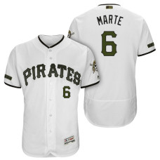 Pittsburgh Pirates #6 Starling Marte White 2018 Home Alternate Authentic Collection Flex Base Jersey