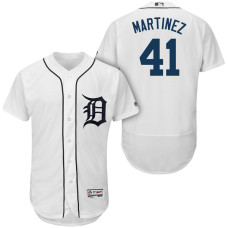 Detroit Tigers #41 Victor Martinez White 2018 Home Authentic Collection Flex Base Jersey