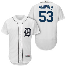 Detroit Tigers #53 Warwick Saupold White 2018 Home Authentic Collection Flex Base Jersey