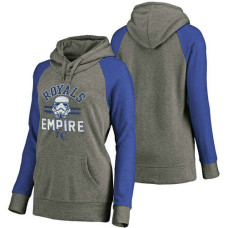 WOMEN - Kansas City Royals Heather Gray Star Wars Empire hoodie