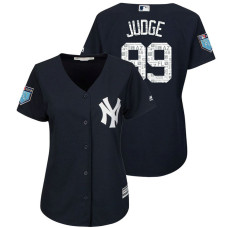 WOMEN - New York Yankees #99 Aaron Judge Navy 2018 Spring Training Cool Base Player Jersey