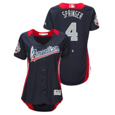 WOMEN - American League #4 George Springer 2018 MLB All-Star Navy Home Run Derby Jersey