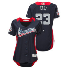 WOMEN - American League #23 Nelson Cruz 2018 MLB All-Star Navy Home Run Derby Jersey