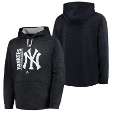 Yankees Authentic Collection Team Icon Streak Fleece Navy Pullover Hoodie