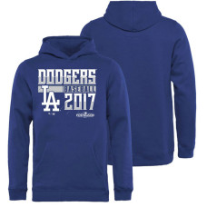 YOUTH - Los Angeles Dodgers 2017 Postseason Double Play Pullover Royal Hoodie