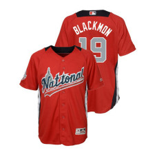YOUTH - National League #19 Charlie Blackmon Home 2018 MLB All-Star Red Run Derby Jersey