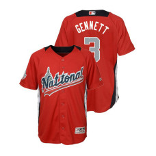 YOUTH - National League #3 Scooter Gennett Home 2018 MLB All-Star Red Run Derby Jersey
