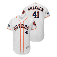 Houston Astros White #41 Brad Peacock Flex Base Jersey