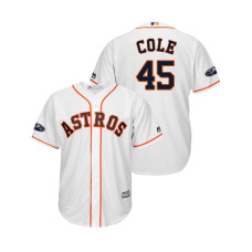 Houston Astros White #45 Gerrit Cole Cool Base Jersey
