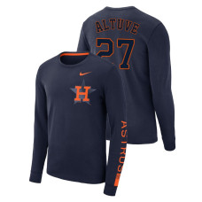 Houston Astros Heavyweight Navy Jose Altuve Long Sleeve T-Shirt