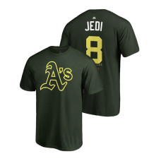 Oakland Athletics Green #8 Jed Lowrie Jedi T-Shirt