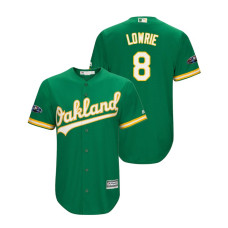 Oakland Athletics Kelly Green #8 Jed Lowrie Cool Base Jersey