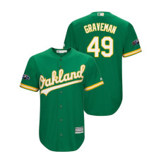 Oakland Athletics Kelly Green #49 Kendall Graveman Cool Base Jersey