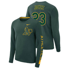 Oakland Athletics Heavyweight Green Matt Joyce Long Sleeve T-Shirt