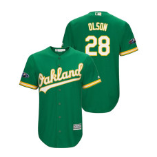 Oakland Athletics Kelly Green #28 Matt Olson Cool Base Jersey