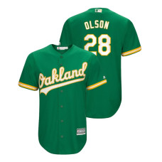 Oakland Athletics Kelly Green #28 Cool Base Matt Olson Alternate Jersey