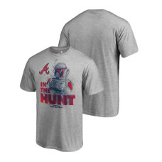 Atlanta Braves Star Wars In The Hunt Heather Gray Fanatics Branded T-Shirt