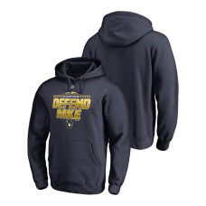 Milwaukee Brewers Locker Room Defend Navy 2018 NL Central Division Champions Majestic Hoodie