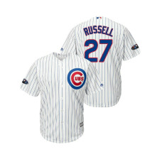 Chicago Cubs White #27 Addison Russell Cool Base Jersey