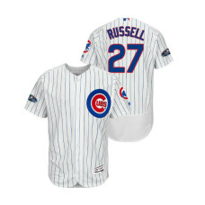 Chicago Cubs White #27 Addison Russell Flex Base Jersey