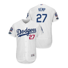 Los Angeles Dodgers White #27 Matt Kemp Flex Base Jersey
