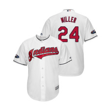 Cleveland Indians White #24 Andrew Miller Cool Base Jersey