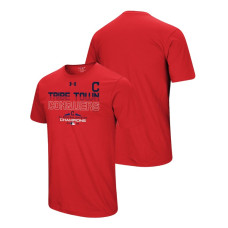 Cleveland Indians Team Conquer Red 2018 AL Central Division Champions Under Armour T-Shirt