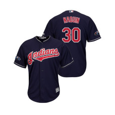 Cleveland Indians Navy #30 Tyler Naquin Cool Base Jersey