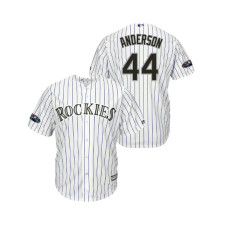 Colorado Rockies White #44 Tyler Anderson Cool Base Jersey