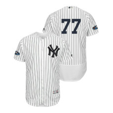 New York Yankees White #77 Clint Frazier Flex Base Jersey