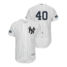 New York Yankees White #40 Luis Severino Flex Base Jersey