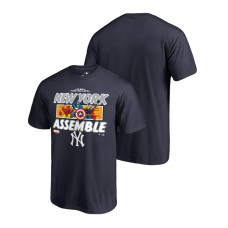 New York Yankees Marvel Avengers Assemble Navy Fanatics Branded T-Shirt