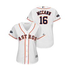 Women - Houston Astros White #16 Brian McCann Cool Base Jersey