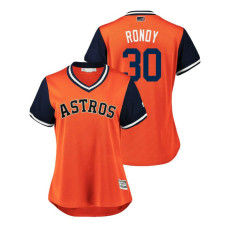 Women - Houston Astros Orange #30 Hector Rondon Rondy Jersey