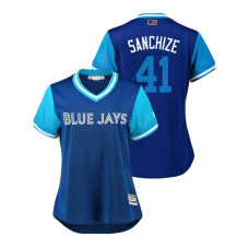 Women - Toronto Blue Jays Royal #41 Aaron Sanchez Sanchize Jersey