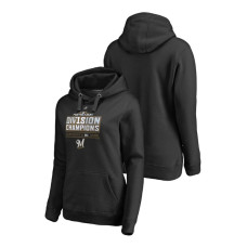 Women - Milwaukee Brewers Runner Black 2018 NL Central Division Champions Majestic Hoodie