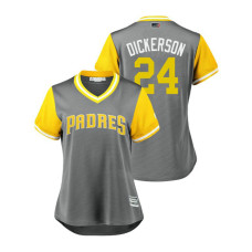 Women - San Diego Padres Gray #24 Alex Dickerson Dickerson Jersey