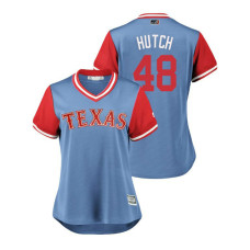 Women - Texas Rangers Light Blue #48 Drew Hutchison Hutch Jersey