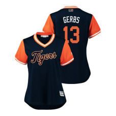 Women - Detroit Tigers Navy #13 Mike Gerber Gerbs Jersey