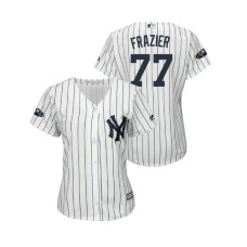 Women - New York Yankees White #77 Clint Frazier Cool Base Jersey