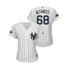 Women - New York Yankees White #68 Dellin Betances Cool Base Jersey