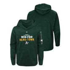 YOUTH Oakland Athletics Streak Fleece Green Authentic Collection Hoodie