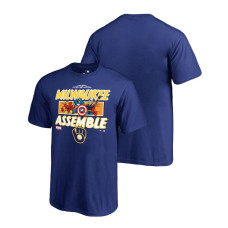YOUTH Milwaukee Brewers Marvel Avengers Assemble Royal Fanatics Branded T-Shirt