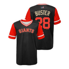 YOUTH San Francisco Giants Black #28 Buster Posey Buster Jersey
